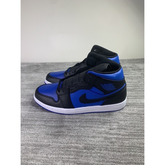 Nike Air Jordan 1 Mid Men\'s Size 13 DQ8426-042 Black / White / Royal Blue main image 10